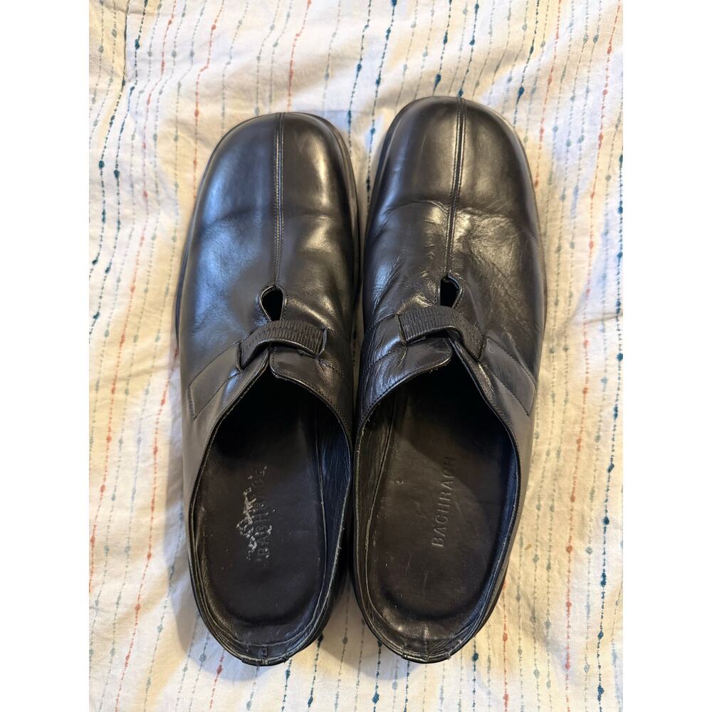 Bachrach Black Leather Size 10 Men’s Slip On Clog Loafer